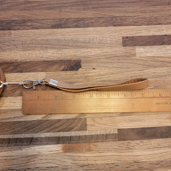 Beverly Hills Polo Club Signature Print Brown/Tan Zip Wristlet Purse - Picture 9 of 12